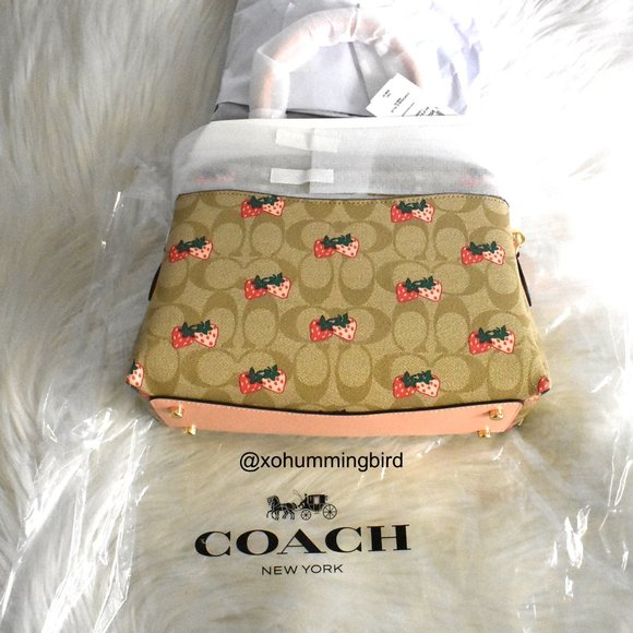 Coach | Mini Lillie Carryall In Signature Canvas With Strawberry Print - Picture 12 of 12